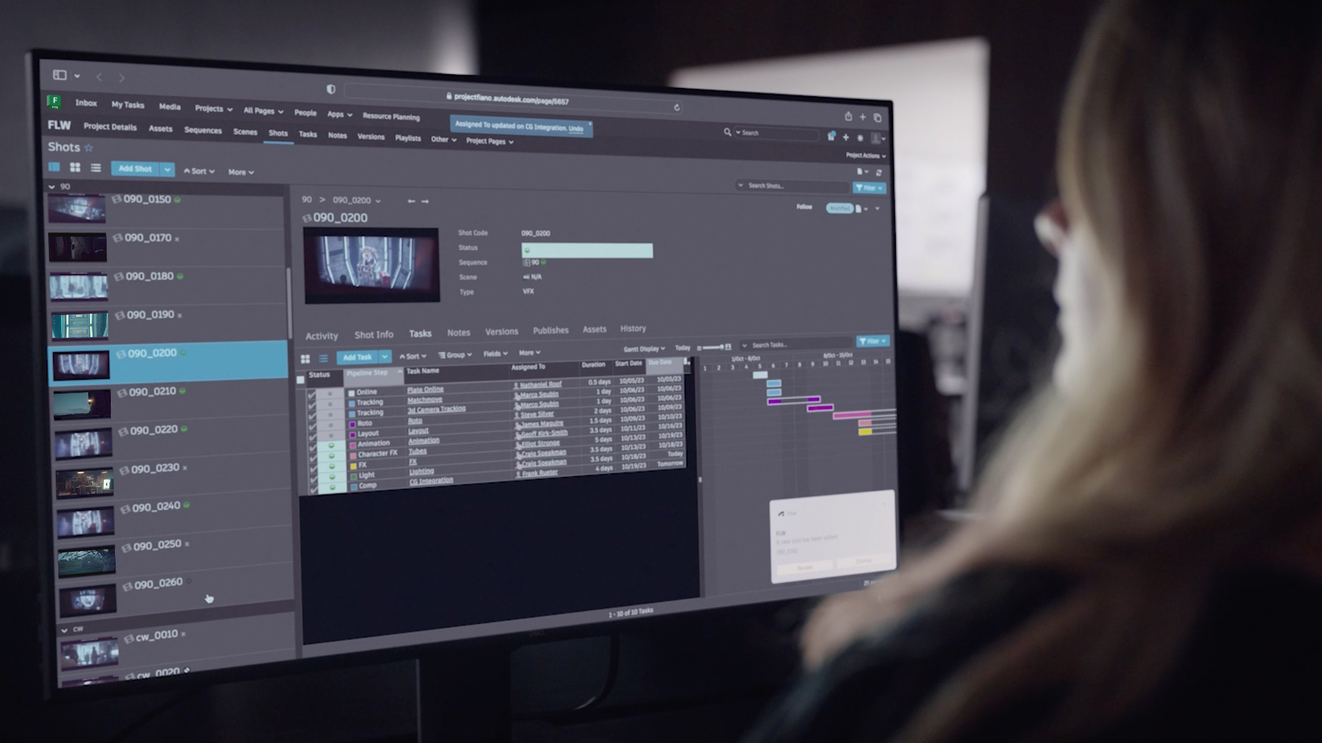 Autodesk announces new tools for Maya, 3ds Max; a person sits at a desk looking at a monitor
