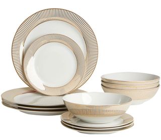 plates with bowls and dinner set
