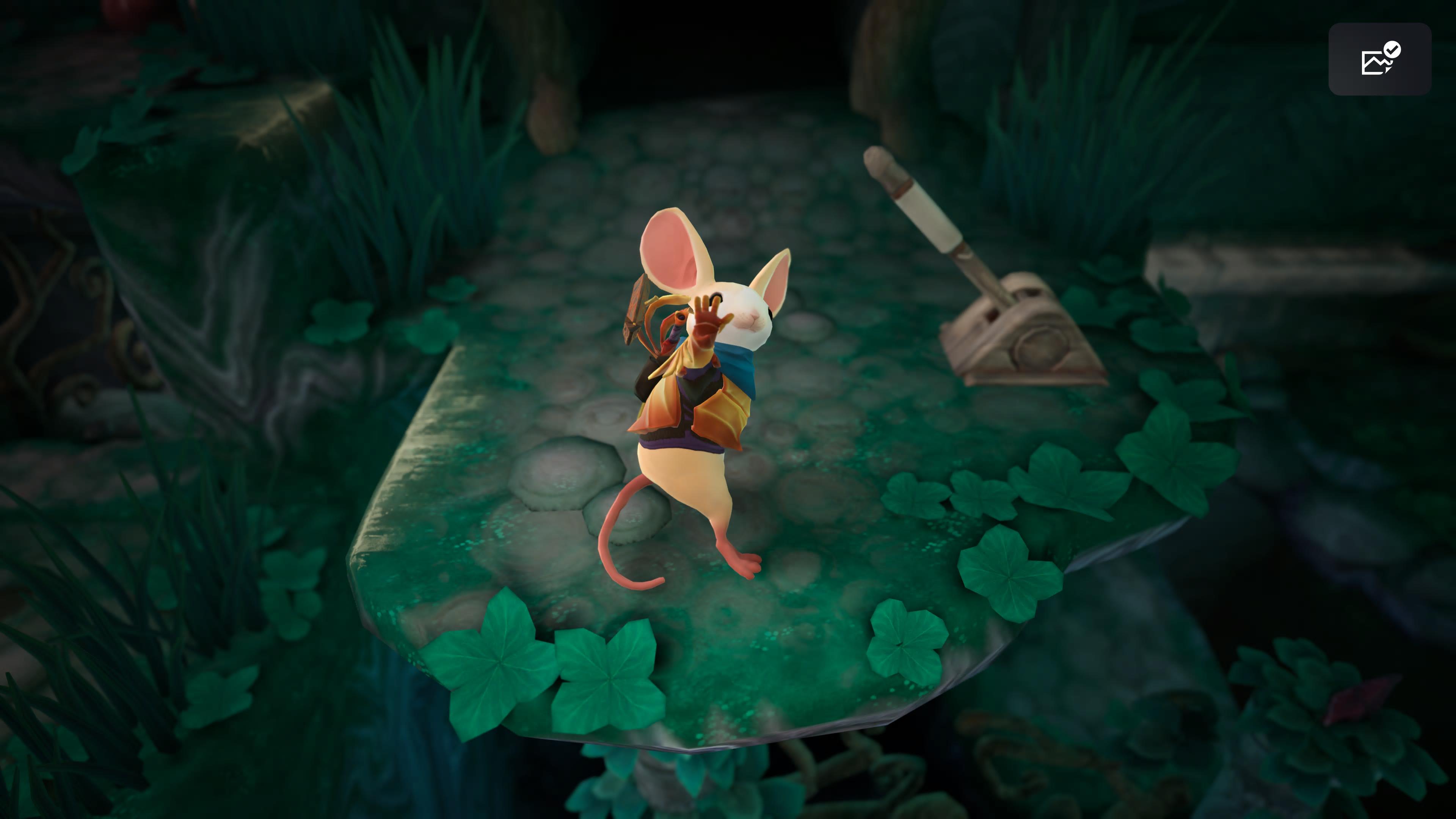 Pantalla de juego de fantasía con ratoncito.