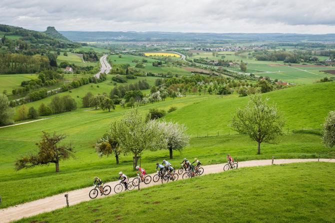 Sabine Spitz and Kathrin Stirnemann among the women racing in Singen, Germany