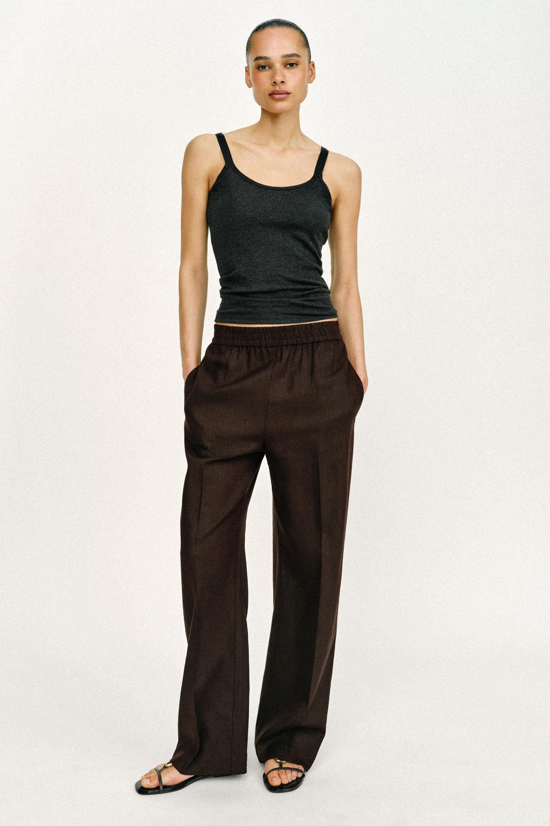 Linen Straight Leg Pants
