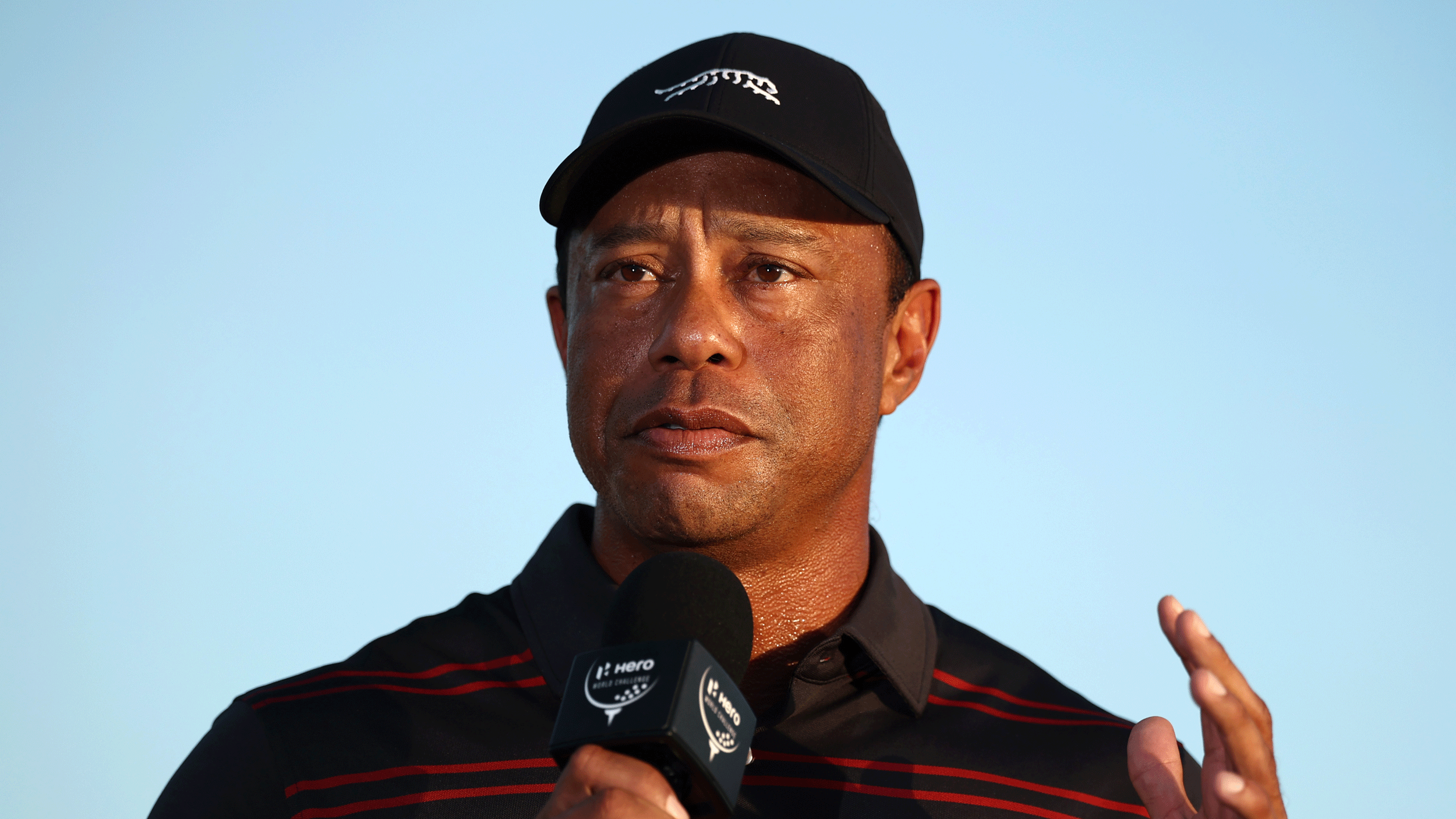 Tiger Woods speaks at the 2025 Hero World Challenge