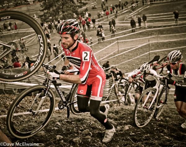 Dylan McNicholas (Cyclocrossworld.com) raced in the lead group all weekend