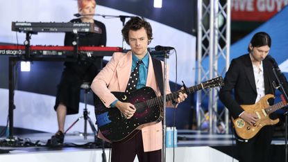 Harry Styles on stage in Manchester