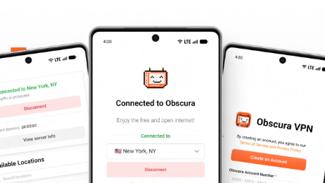 Obscura VPN app on mobile