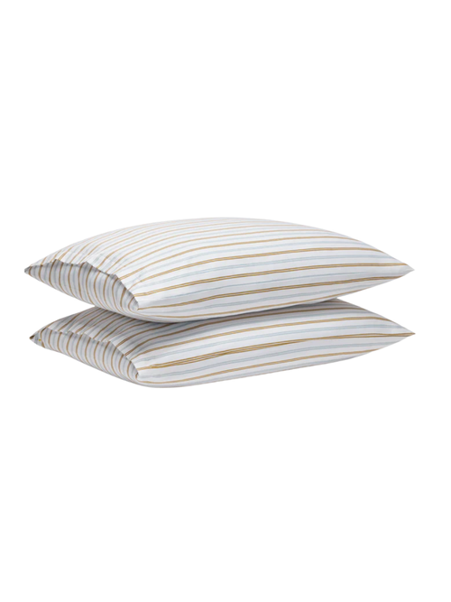 Tandem Stripe in Dried Grass Luxe Sateen Pillowcase Set