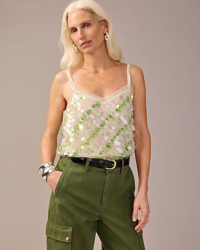 Collection Layered Sequin Tank Top