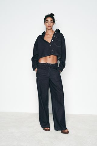 Z1975 High-Waist Wide-Leg Jogger Jeans