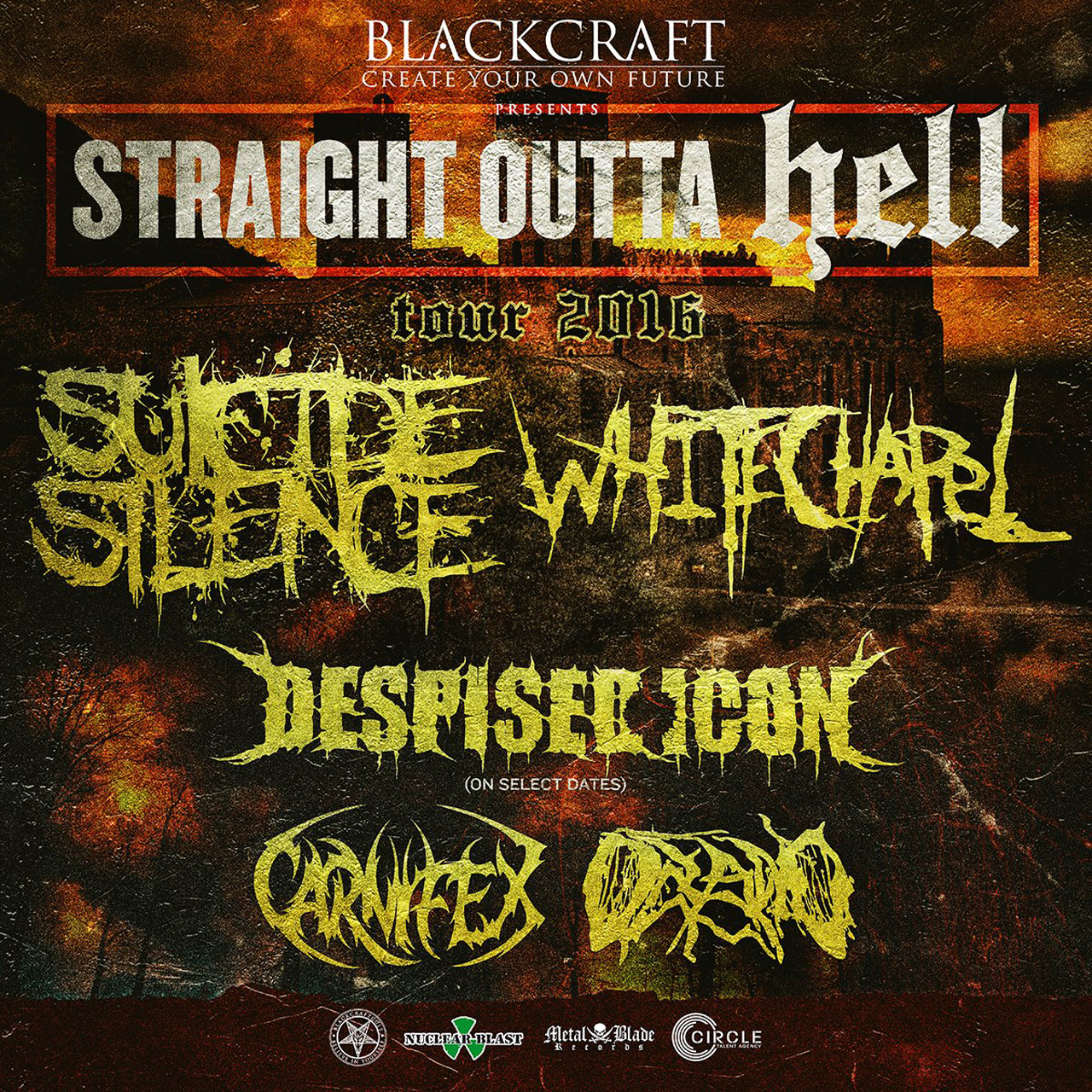 The Straight Outta Hell tour poster