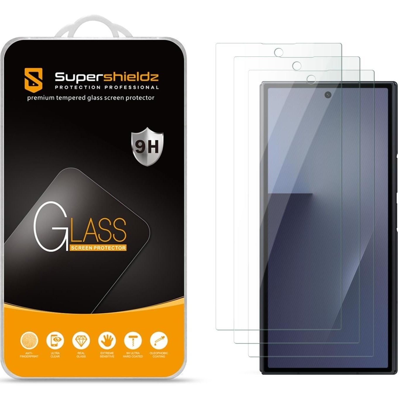 Supershieldz 3 Pack Samsung Galaxy Z TriFold Front Screen Tempered Glass Screen Protector