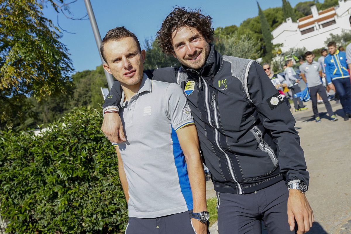 Rafa Majka and Manuele Boaro at the Tinkoff-Saxo camp