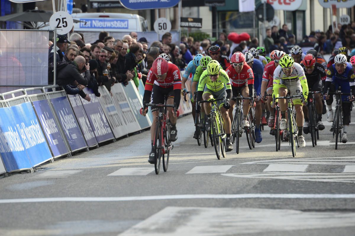 Pim Ligthart (Lotto Soudal) wins the bunch sprint