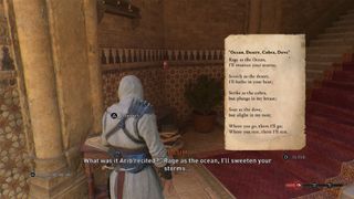 The poem involved with the book puzzle in Assassin's Creed Mirage