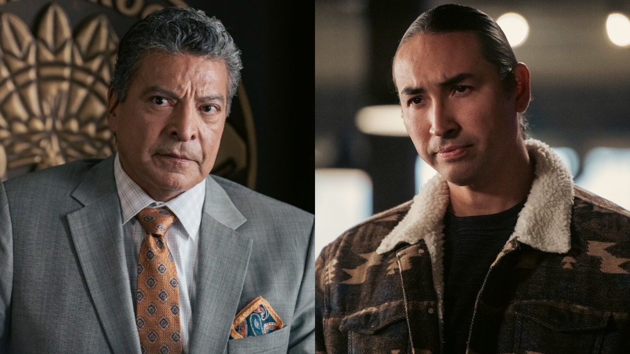 From left to right: Gil Birmingham as Thomas Rainwater and Tatanka Means as Miles in Marshals.