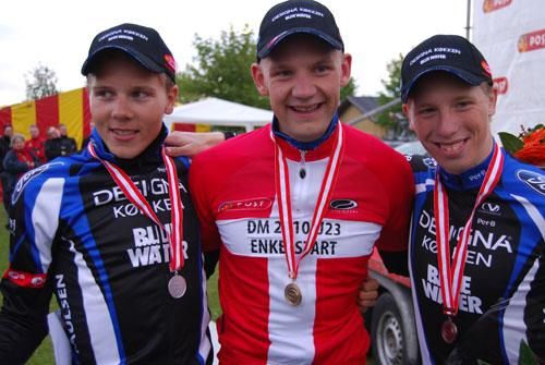 Team Designa K&oslash;kken podium (L-R): Jimmi S&oslash;rensen, Rasmus Christian Quaade and Niki Byrgesen.