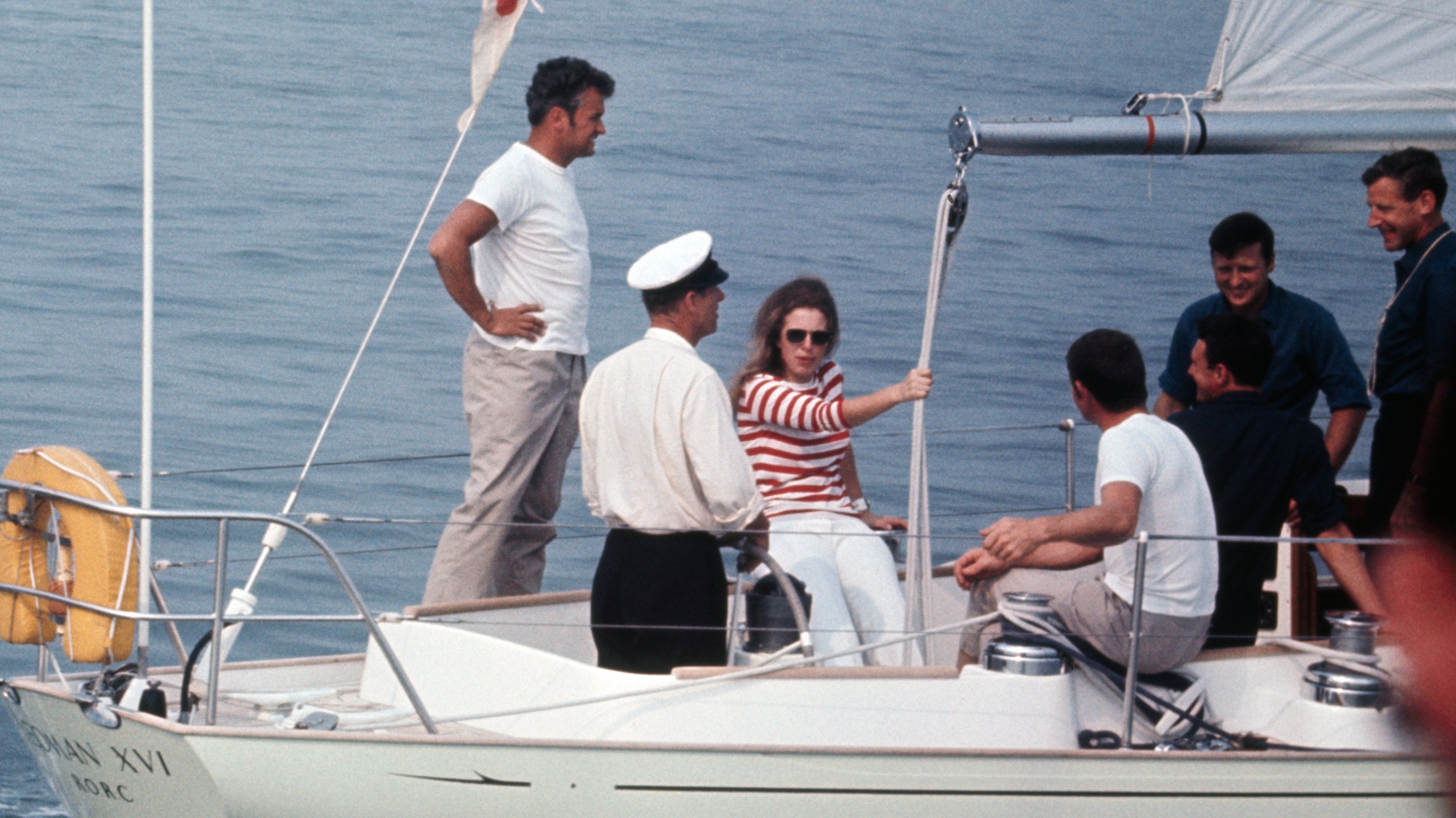 Princess Anne sails to the Isle of Wight in 1970