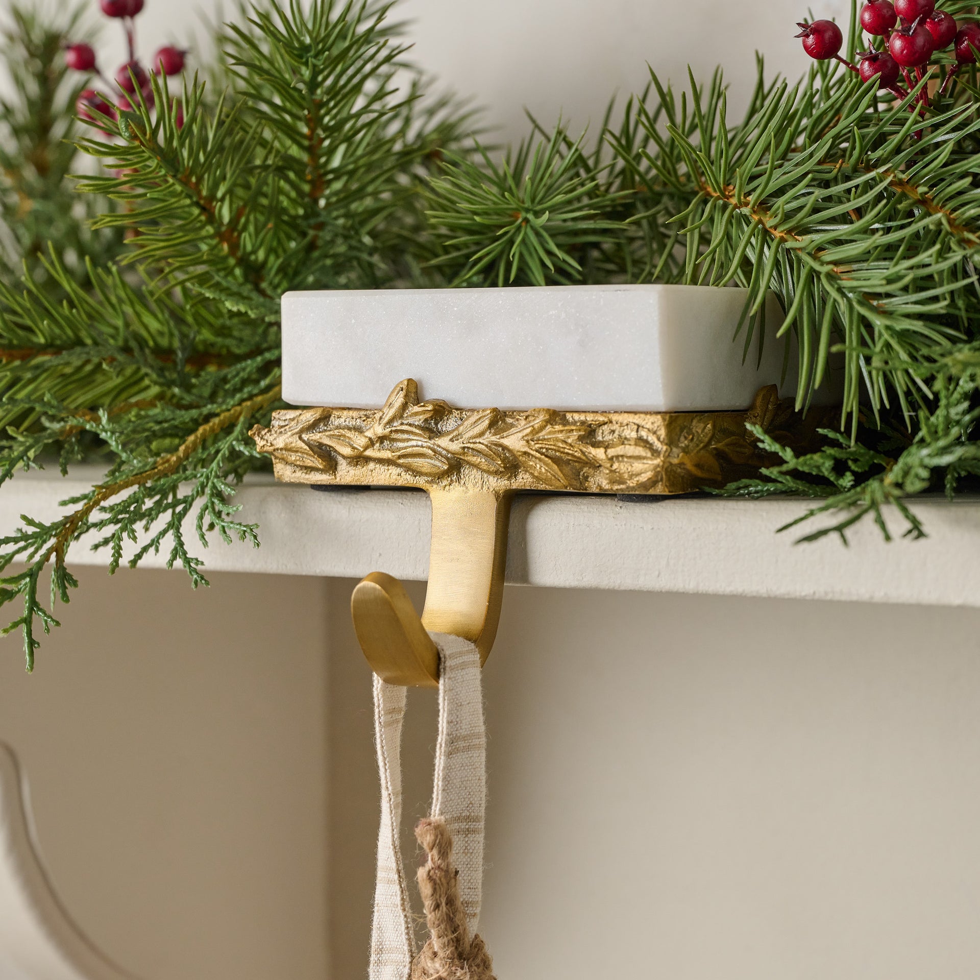 Marble and Gilded Stocking Holder