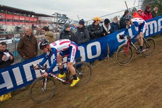 It's coming to the end of my trip with EuroCrossCamp and I have had a lot of fun. It's such a great atmosphere at the house, hanging with all the other riders. Especially when we are in a giant room of six people with a handful of other juniors in the room as well. It can get crowded and even feels like a party some of the time with the music and pranks that go on. Seems like we've grown a liking to messing with Tobin Ortinblad and almost feels like those beef jerky commercials "Messin' With Sasquatch". Even though it is a blast having six people in a room it isn't exactly the most ideal situation for sleeping. It can get a bit frustrating waking up in the middle of the night at times to Gavin Haley trying to talk to me in his sleep or Cooper Willsey snoring across the room. I'm not that innocent either. I've gotten complaints about my sleep talking and even snoring, which I didn't know that I did. With such a large number of people in one room it can be hard to keep track of your clothes and miscellaneous items like a left sock or glove. Trying to do laundry and organize your stuff that needs to dry can be difficult with 20 something people and only one washer and dryer. Or if you really don't want to wait to use the washer and dryer at the house you can go to the laundromat about 1.5 kilometers from the house. It's not the most pleasant place in the world but it's there when you need it. Probably the smartest thing to help the laundry dilemma was done by the Boulder Junior Cycling kids, Grant Ellwood and Chris Key, when they put up a clothesline across our room. At first I thought they were crazy and that it wouldn't be helpful. But they showed me wrong by having a place to hang a wet skinsuit or kit up after a ride or race. Last time I came to Europe in the summer, it was my favorite cycling trip I had done. But this camp topped that indefinitely. It's been a great trip and great season with just Nationals left. I hope to bring what I've learned here back the United States for Nats and crush it! All in all I feel very lucky to have been a part of this awesome room of people. I have loved this trip and hope I can be invited back next year. This has been some of the most fun I have had on a cycling trip yet!