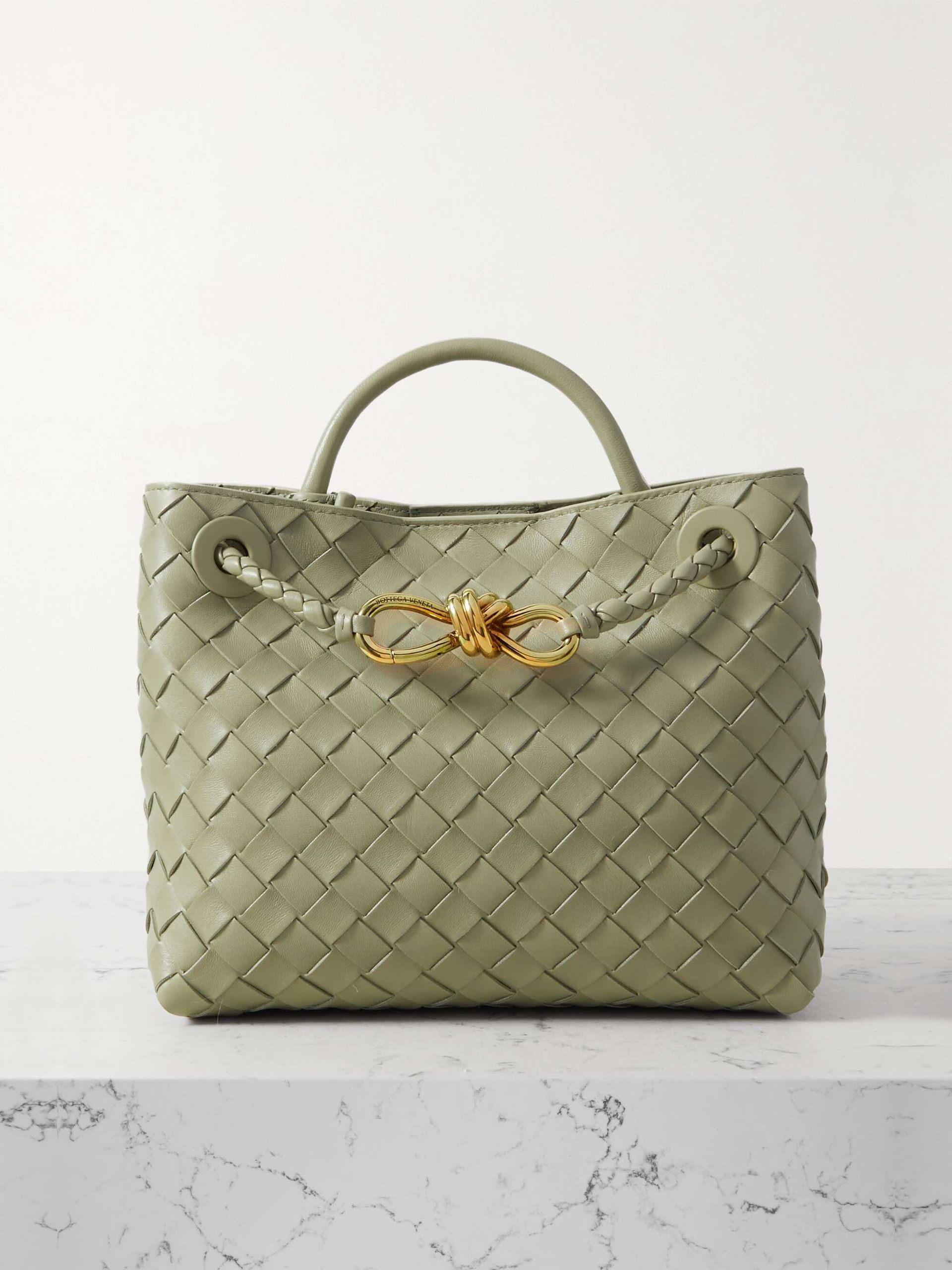 Andiamo Small Intrecciato Leather Tote