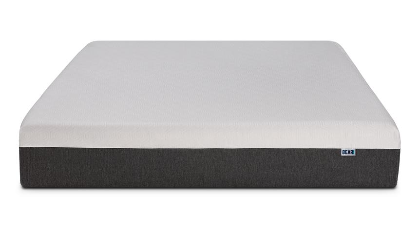 Best cooling mattress: The Bear Original Mattress with a black base and white cover