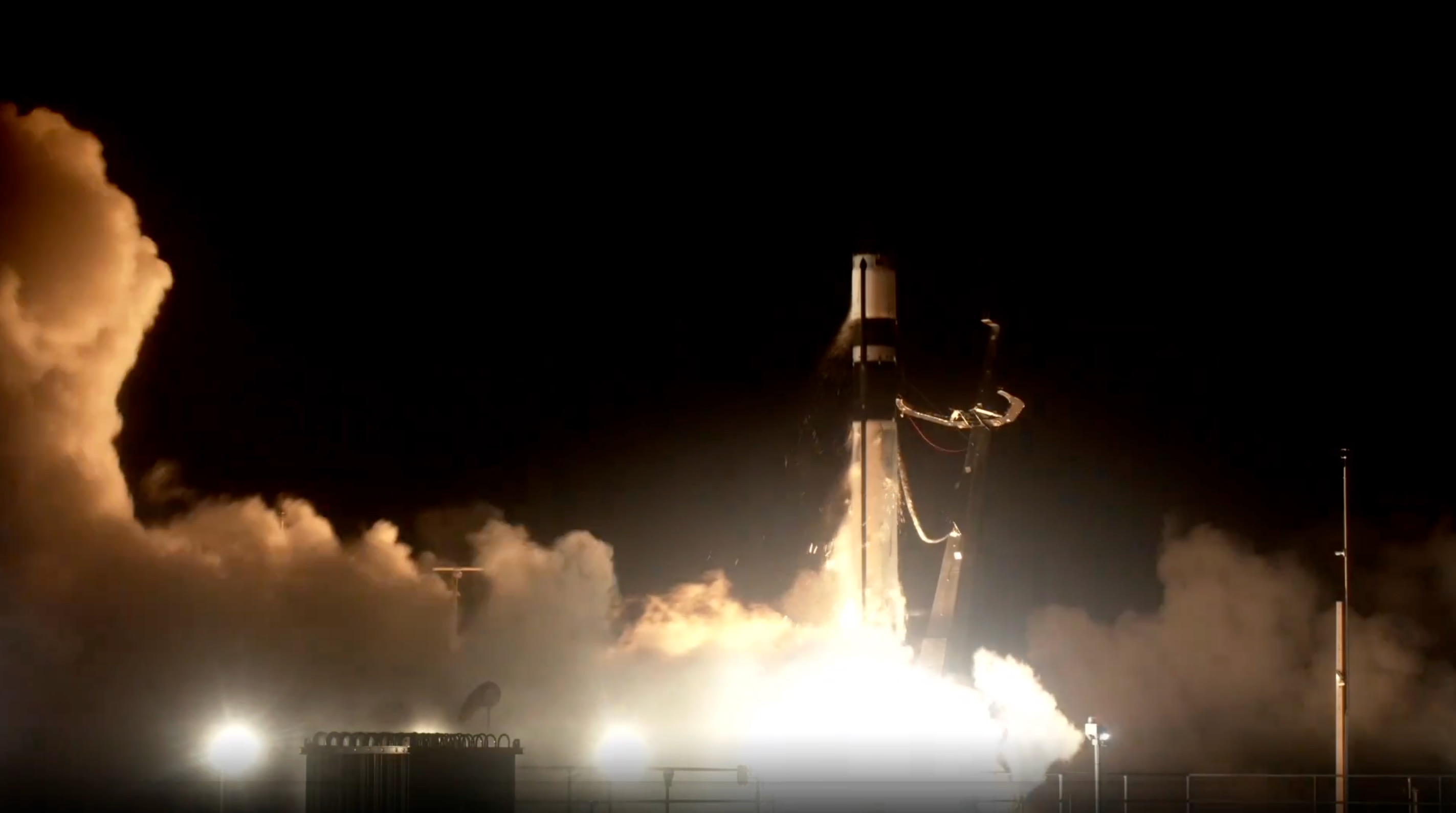 A Rocket Lab Electron vehicle launches the &quot;Follow My Speed&quot; mission from New Zealand on Nov. 20, 2025.