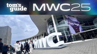 MWC signage outside the convention centre at this year's show