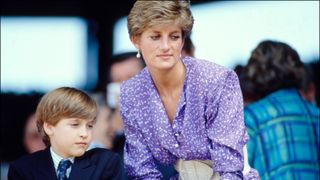 Lady Diana and William at Wimbledon in 1991