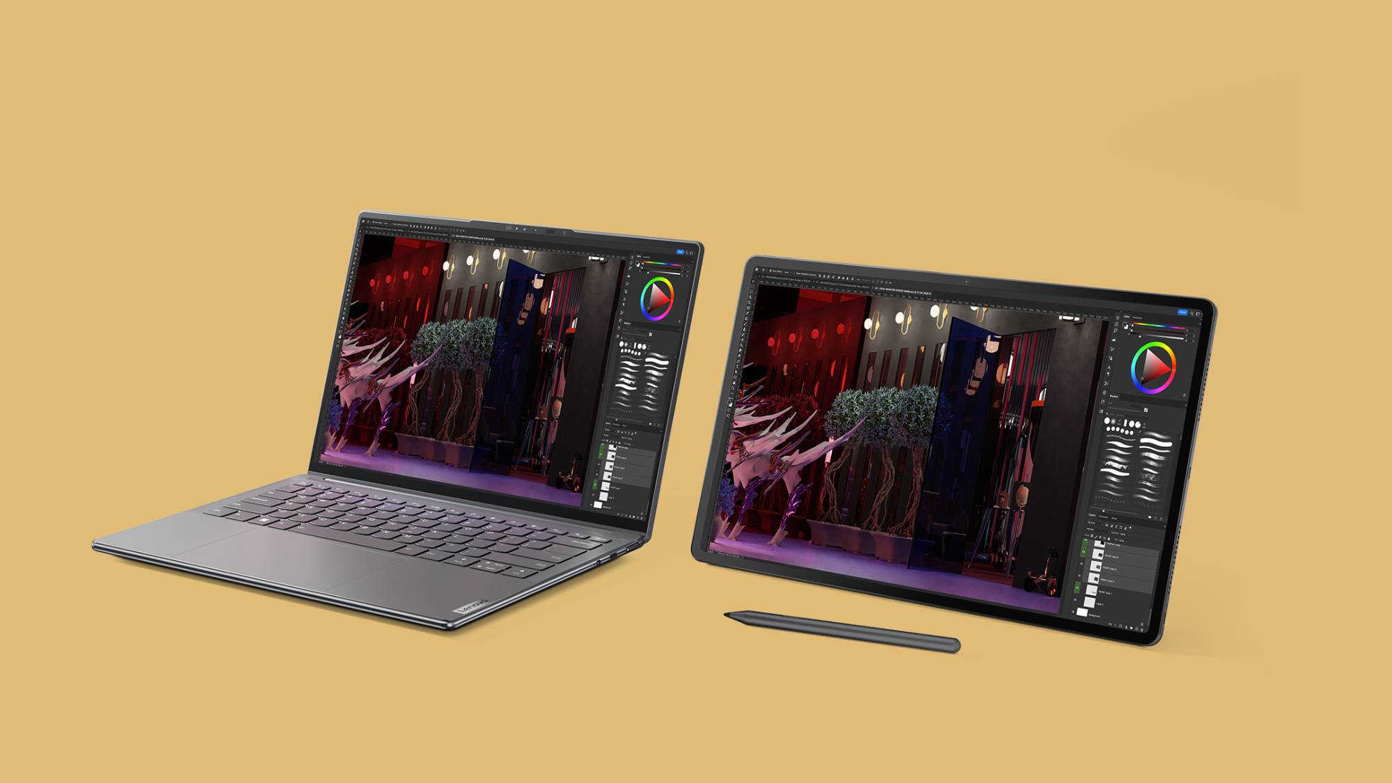 Lenovo Tan Extreme mirroring laptop