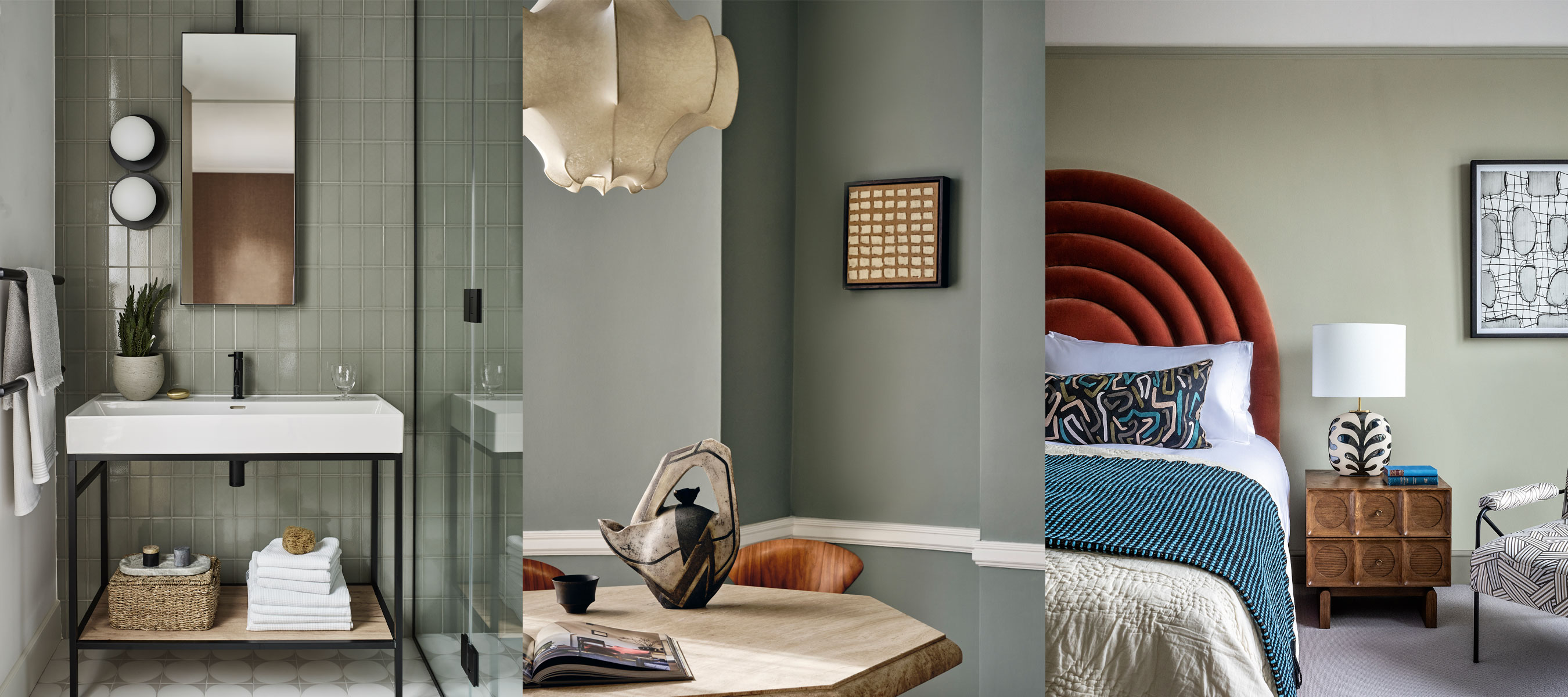 Gray-green: The new neutral shade interior designers love
