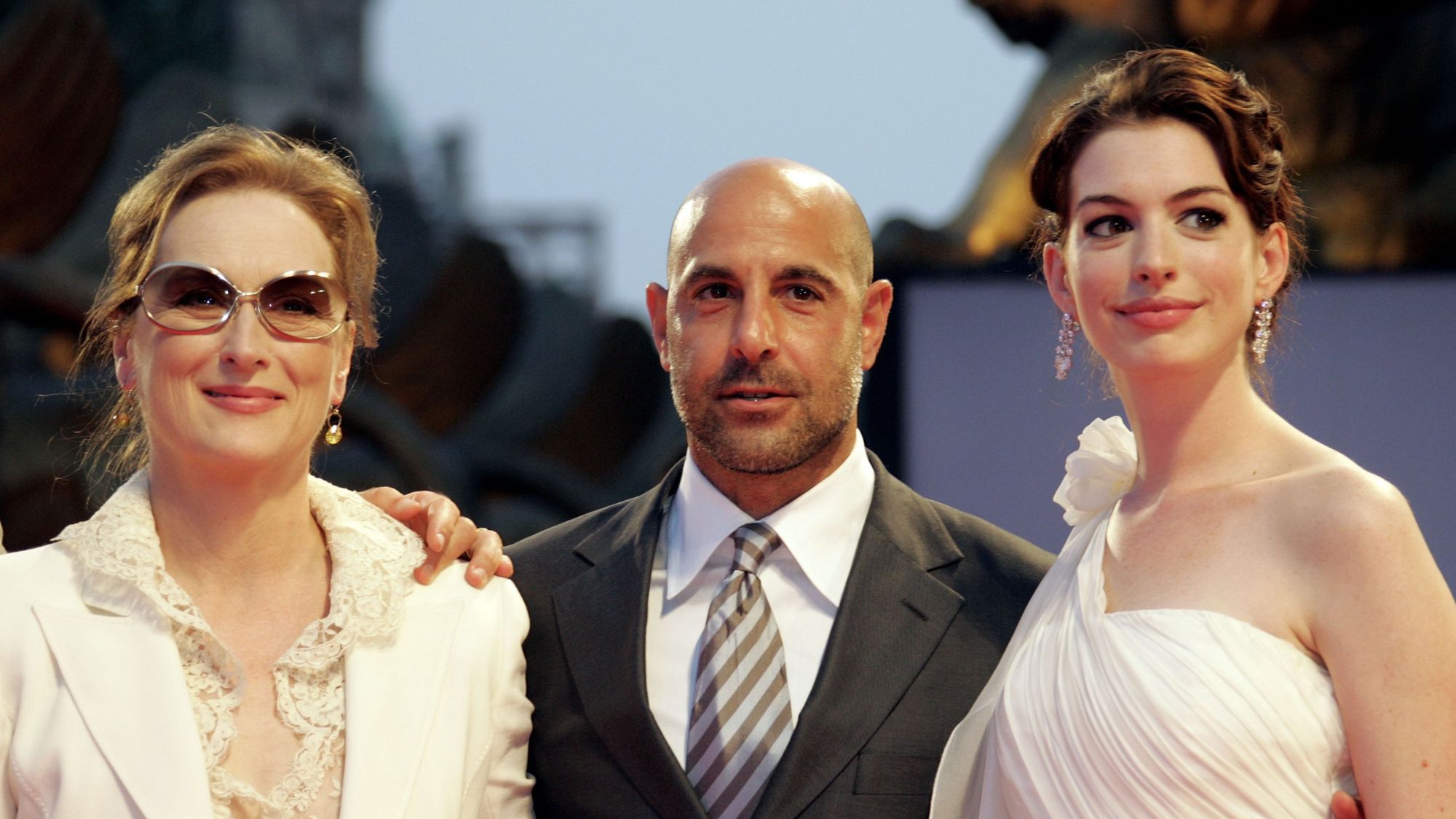 Meryl Streep, Stanley Tucci and Anne Hathaway attend The Devil Wears Prada premiere