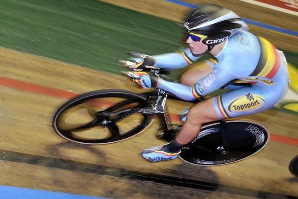 Kelly Druyts in action in the women's race