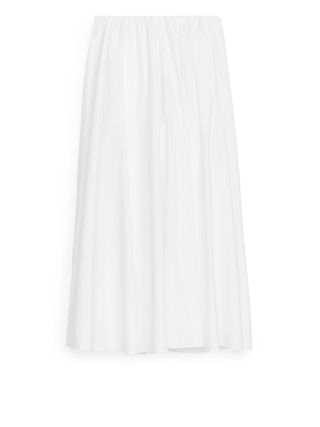 A-Line Cotton Skirt - White - Arket Gb