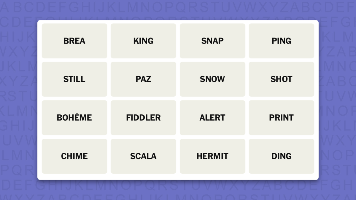 NYT Connections hints for game 1224 on a purple background