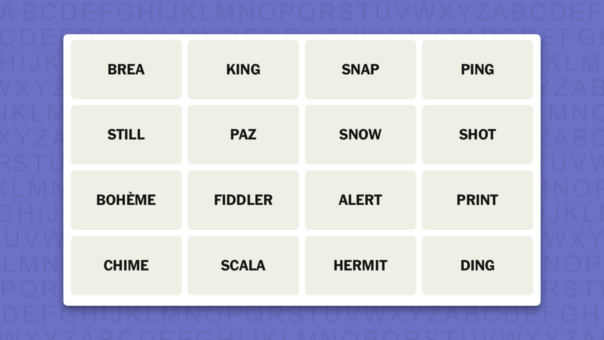 NYT Connections hints for game 1224 on a purple background