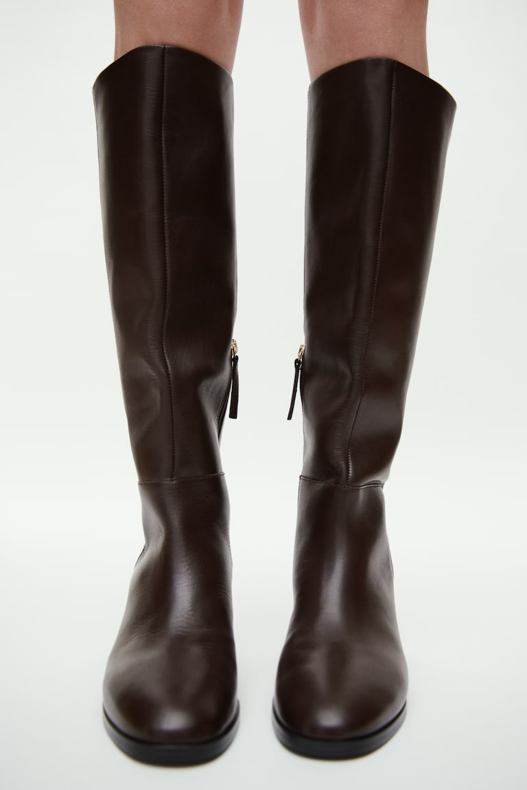 Knee-High Leather Boots