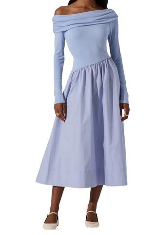 Off the Shoulder Long Sleeve Dress