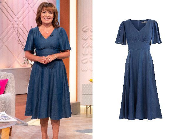 lorraine kelly denim dress today