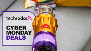V12 vacuum with Cyber Monday Deals logo