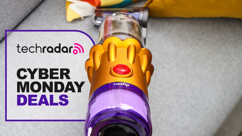 V12 vacuum with Cyber Monday Deals logo