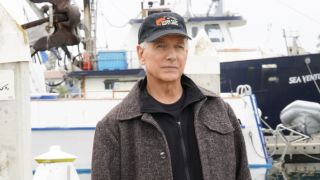 Gibbs standing on an Alaskan dock in final episode on NCIS