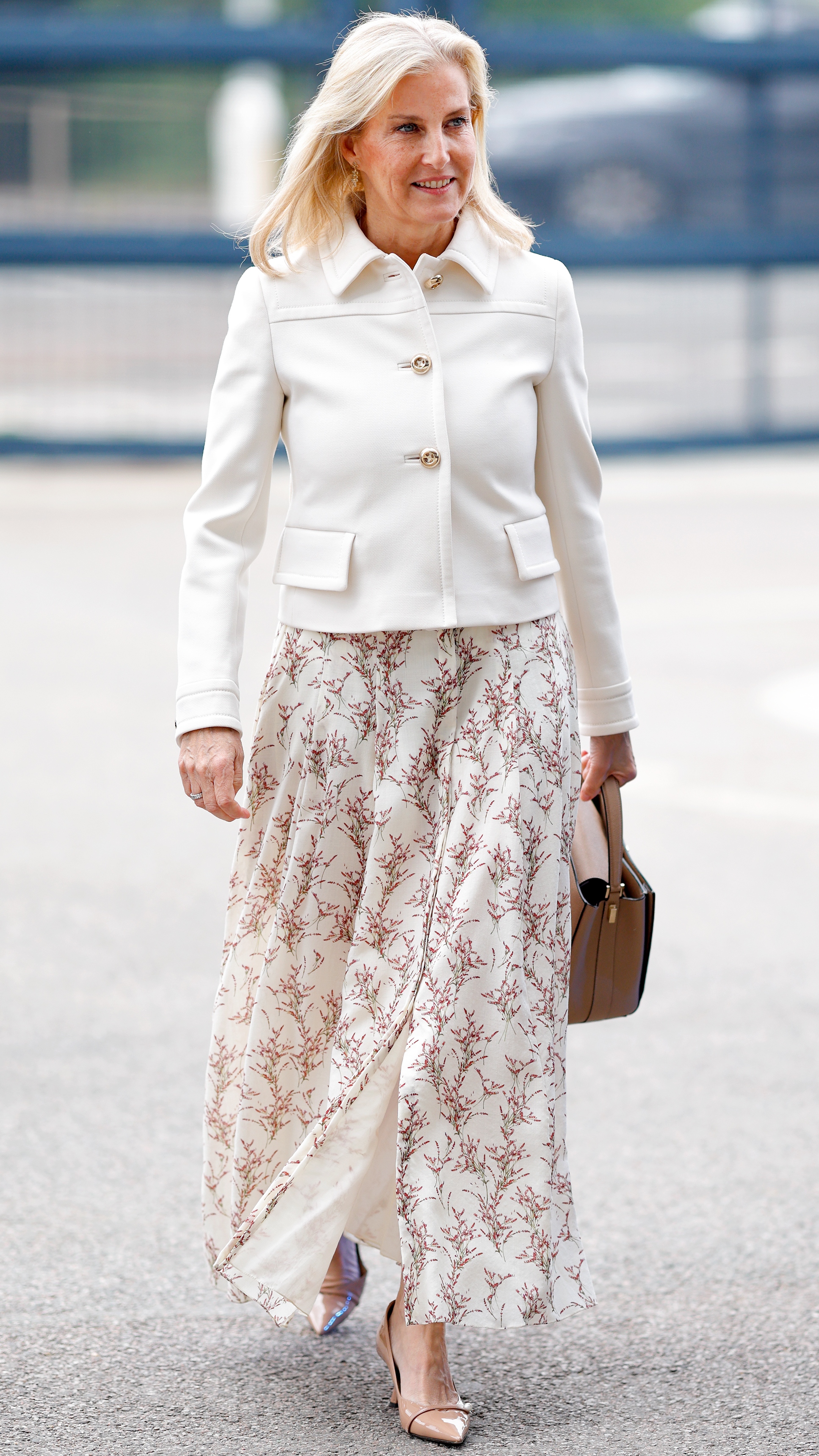 Sophie, Duchess of Edinburgh arrives for a visit to Airbus Defence and Space on May 5, 2026