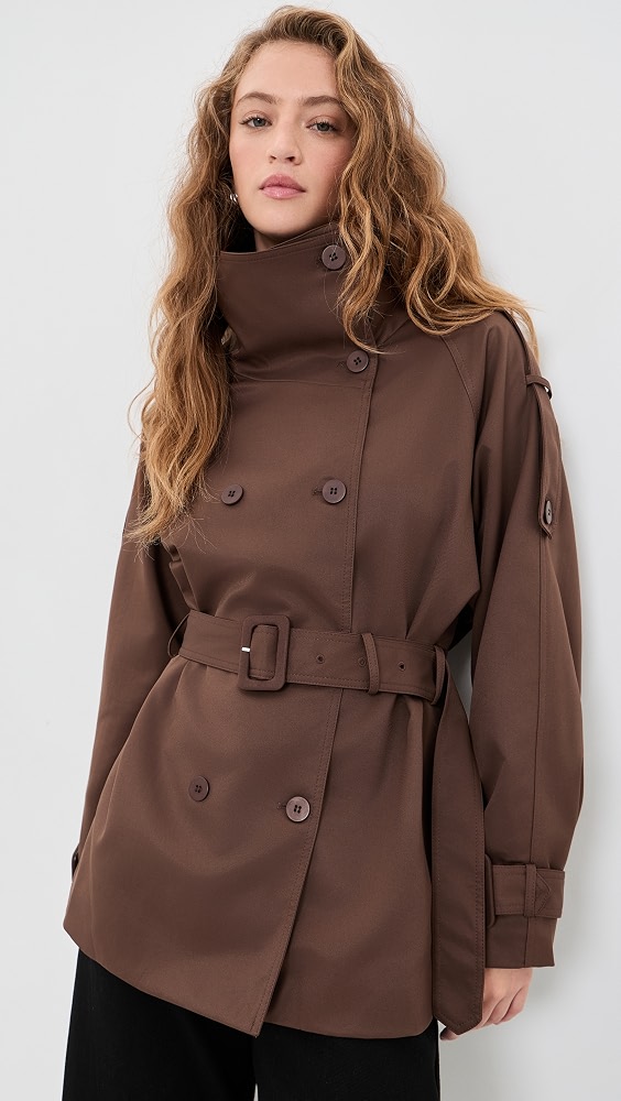 Blanc Trench Coat - Chocolate