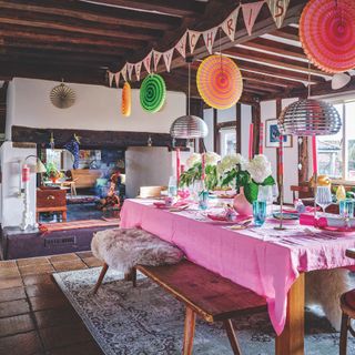 Suffolk longhouse and party barned owned by Harriet Hastings founder of Biscuiteers