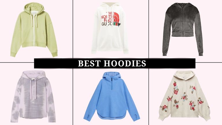 a collage of the best hoodies for women