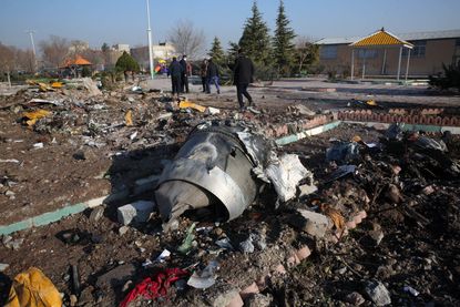 Iran plane crash site.