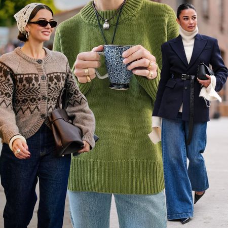 Various women in sweaters and jeans