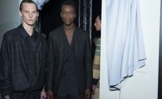 Males modelling with dark clothing