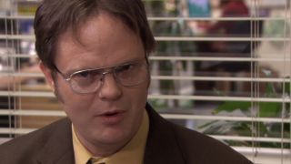 Dwight talking in The Office