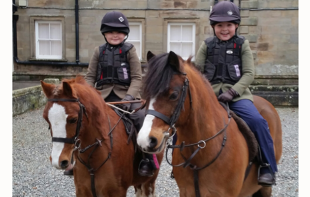 Emma and Lucy Benson out with the Cumberland Farmers