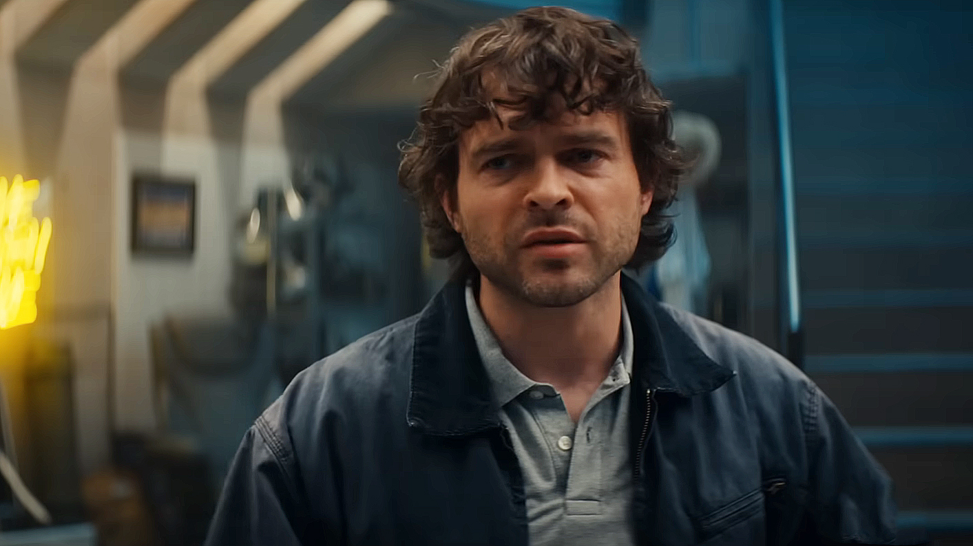 Joe McGillicuddy standing in an underground bunker in Marvel's Ironheart TV show